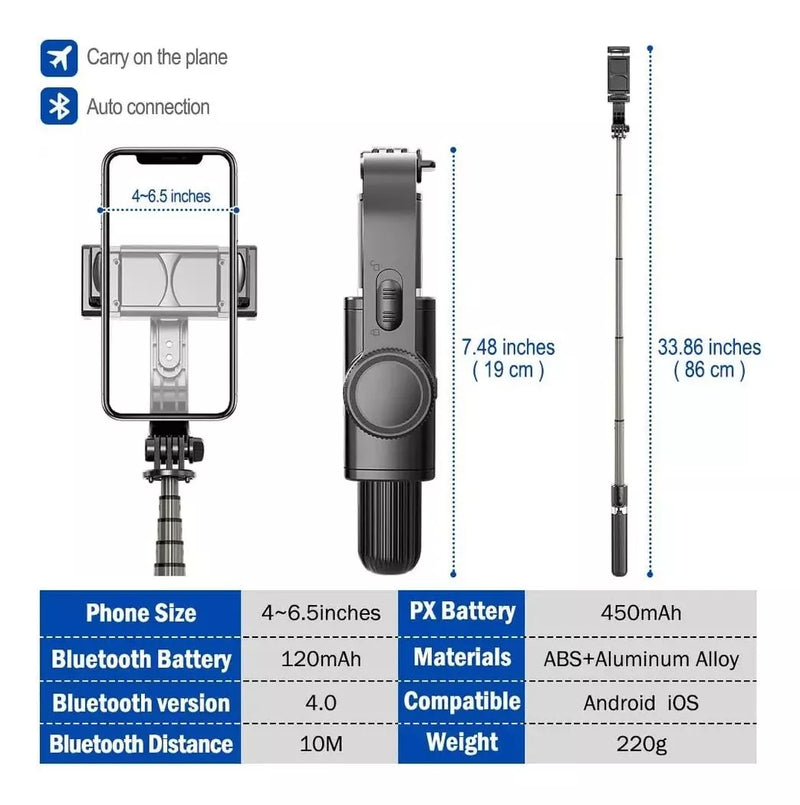 Estabilizador Automático para Celular Gimbal