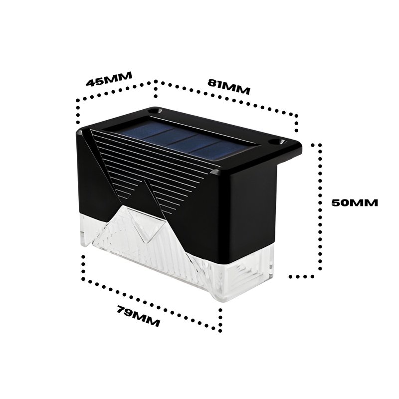 Kit 4 Arandelas com Sensor Solar jardim escadas muros