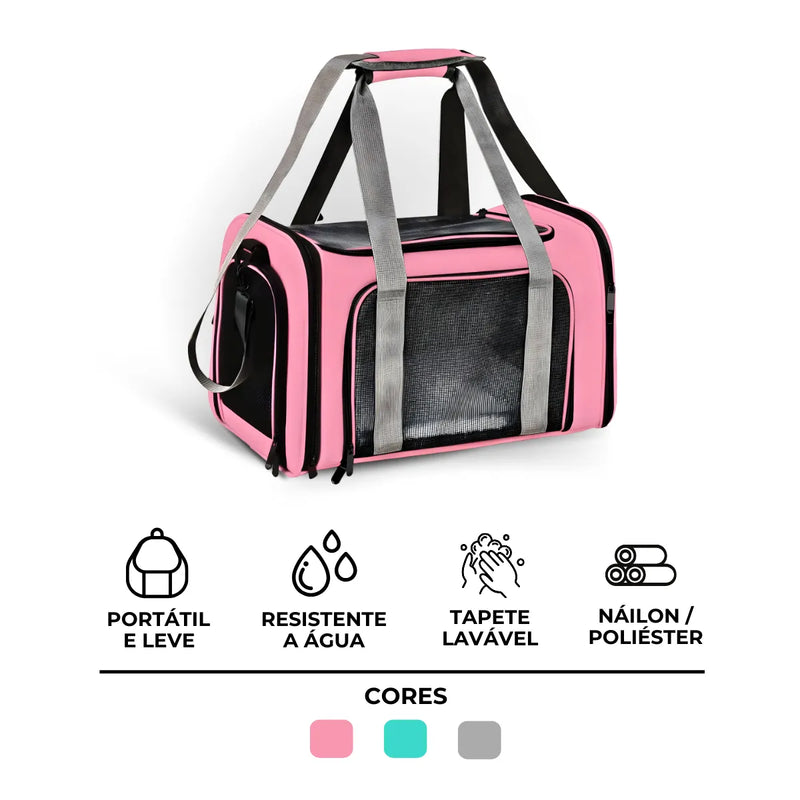 Bolsa De Viagem Para Transporte Pet - ROSA