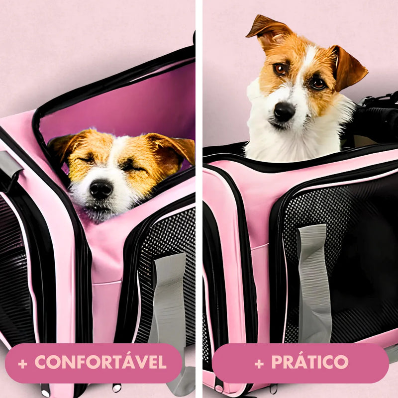 Bolsa De Viagem Para Transporte Pet - ROSA