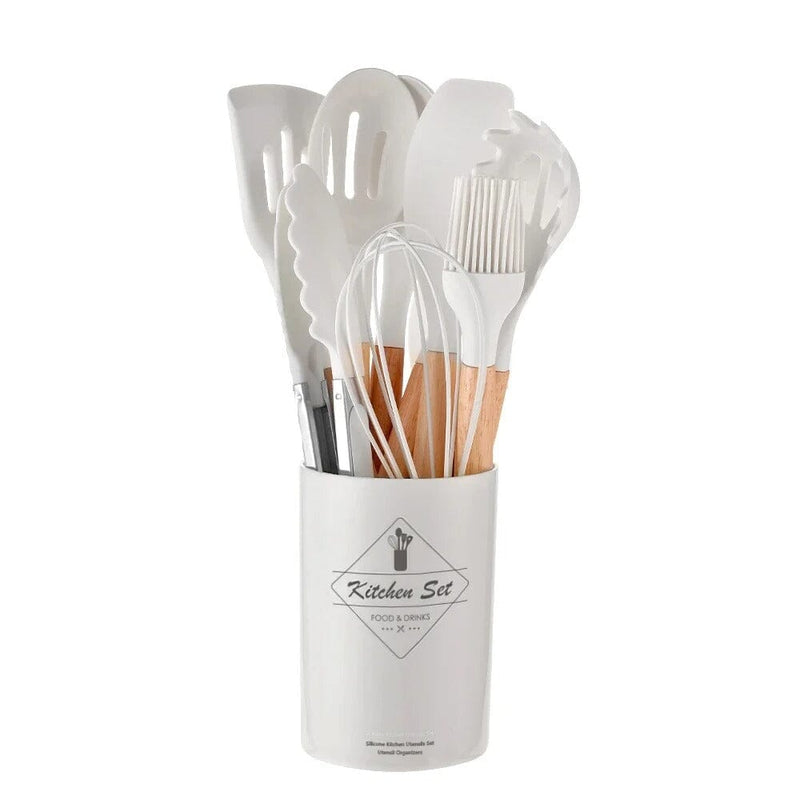 Kit Utensílios de Cozinha em Silicone 12 Peças