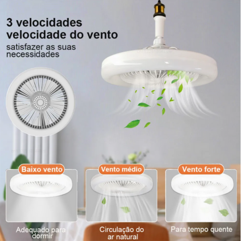 Ventilador de Teto com Luzes de Led