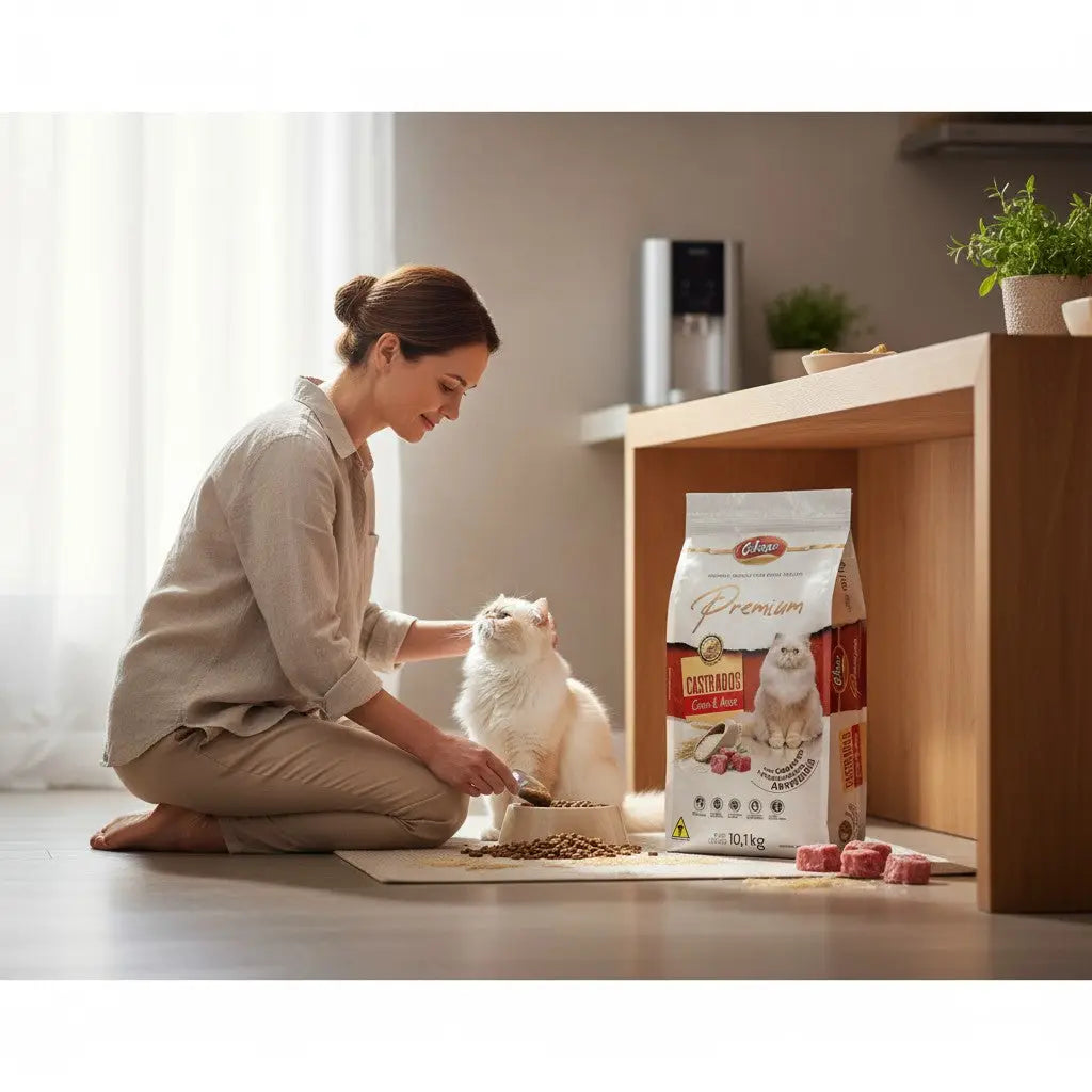 Ração Gato Castrado Super Premium Carne e Arroz 10 Kg Caprili Shop