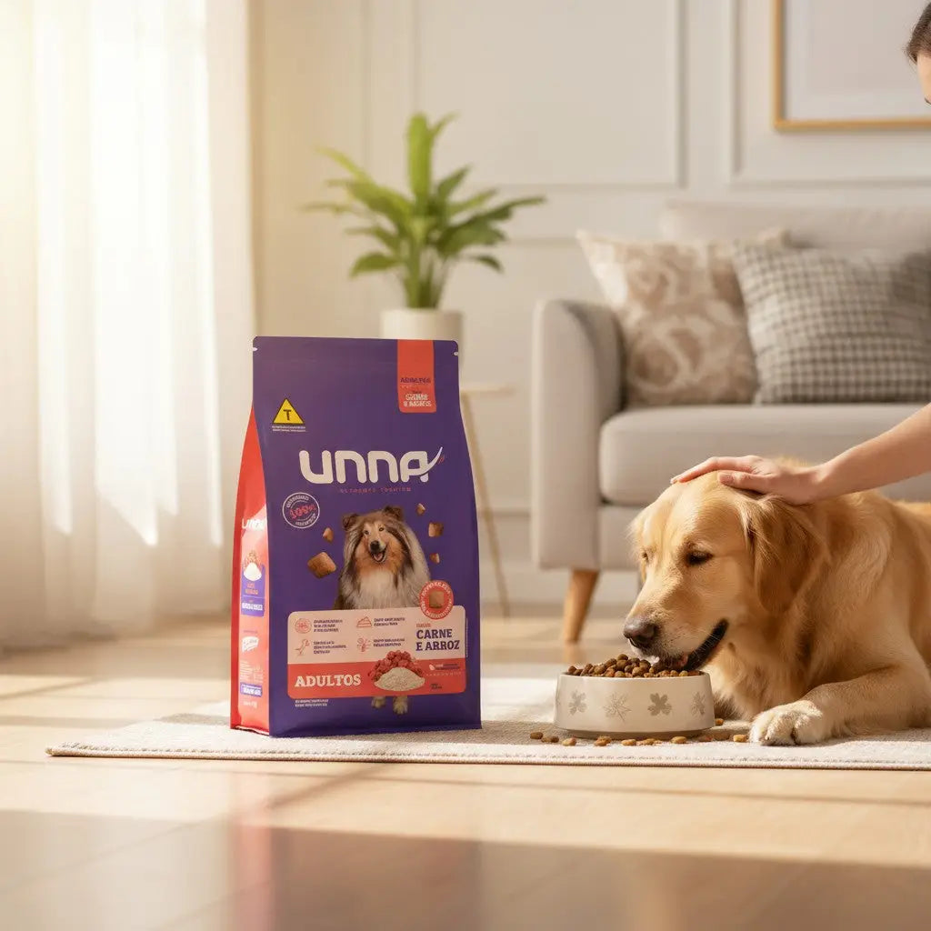 Ração Unna cães adulto carne e arroz 15 Kg - Nutrição Completa | Caprili Shop