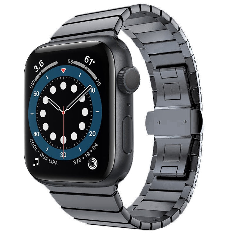 Pulseira de aço inoxidável para iwatch 6 7 8