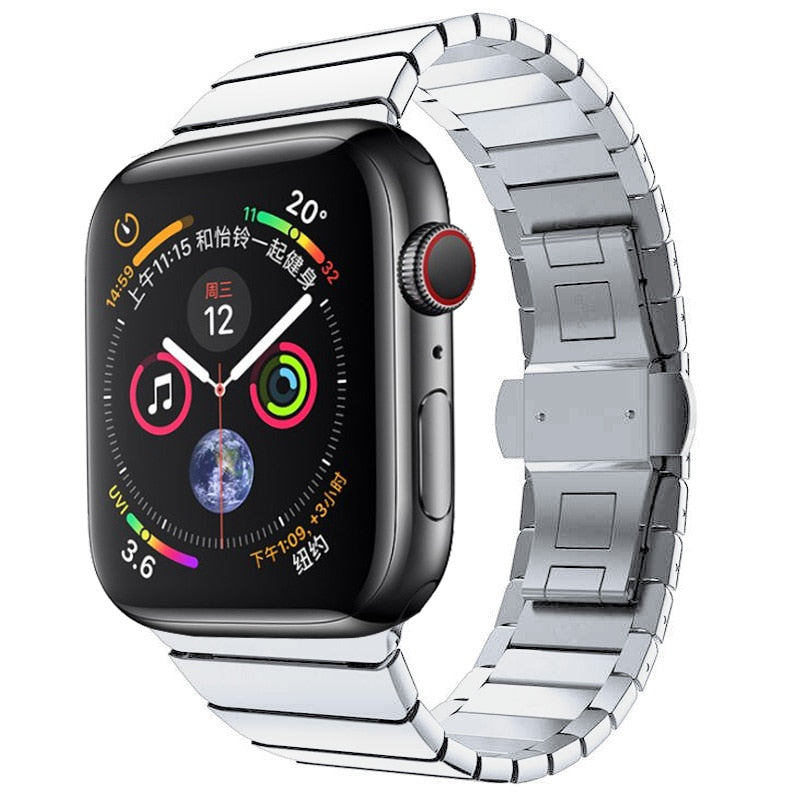 Pulseira de aço inoxidável para iwatch 6 7 8