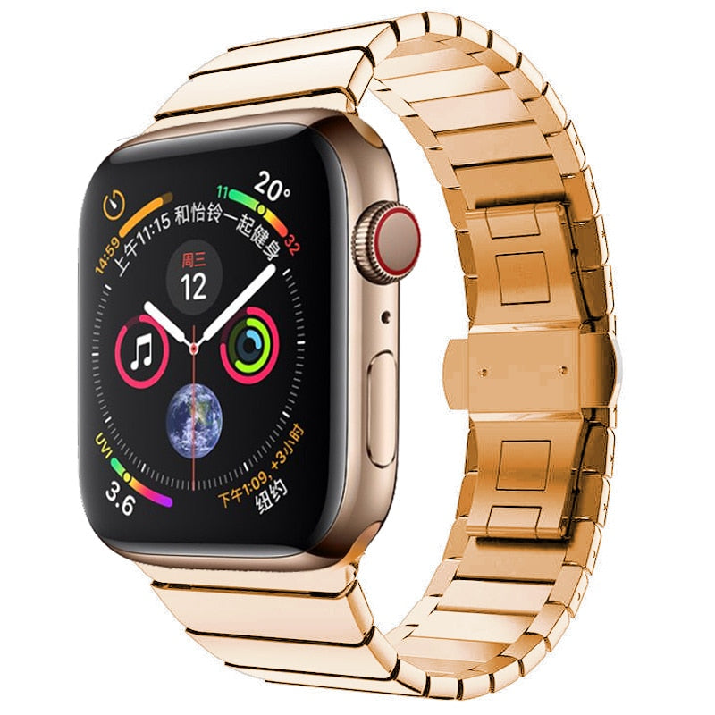 Pulseira de aço inoxidável para iwatch 6 7 8