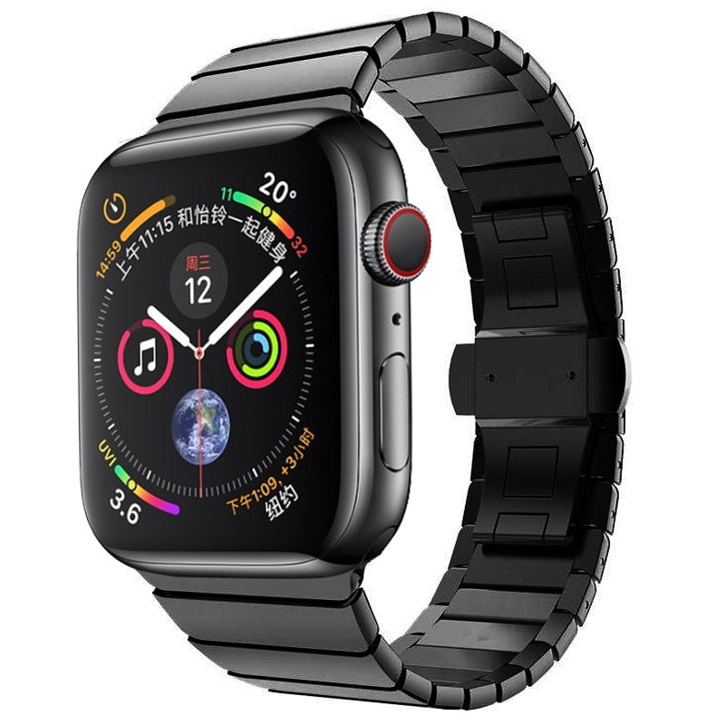 Pulseira de aço inoxidável para iwatch 6 7 8