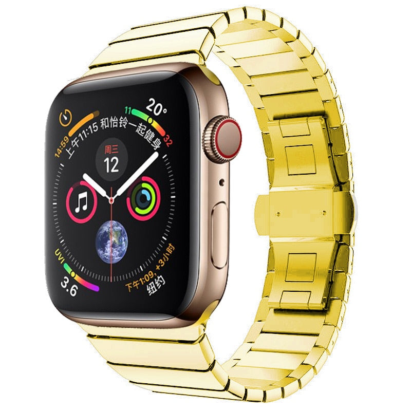 Pulseira de aço inoxidável para iwatch 6 7 8