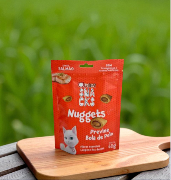 Kit 10 Snacks Quatree para Gatos Adultos Prevenção de Bolas Pelo Crocante | Caprioli Shop