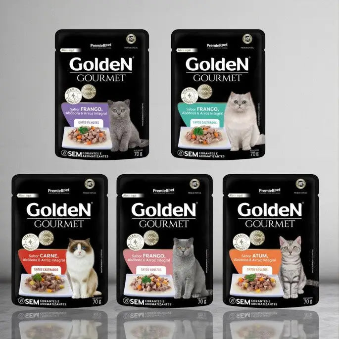 Kit 20 Sachês Golden Gourmet Gatos - Nutrição Completa | Caprili Shop