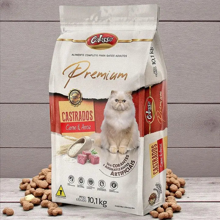 Ração Gato Castrado Super Premium Carne e Arroz 10 Kg Caprili Shop