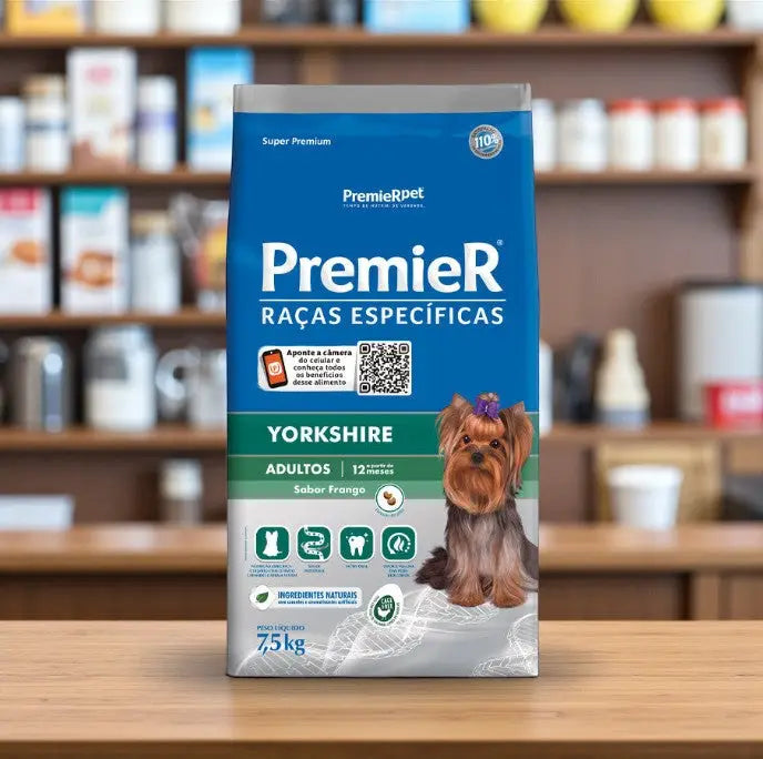 Premier Yorkshire Raças Específicas Cães Adultos 7,5 Kg - Alta Proteína e Saúde Ótima | Caprili Shop