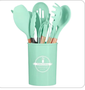 Kit Utensílios de Cozinha em Silicone 12 Peças