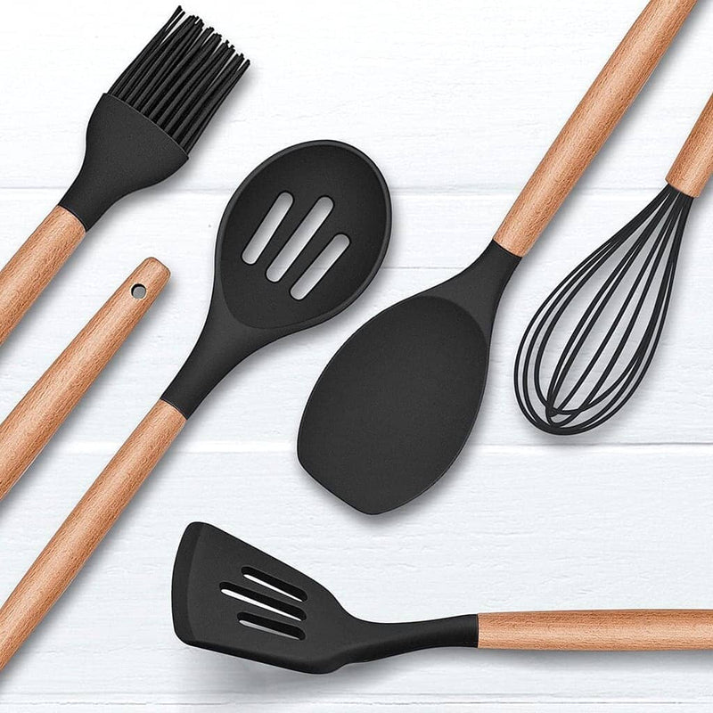 Kit Utensílios de Cozinha em Silicone 12 Peças