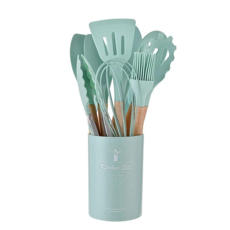 Kit Utensílios de Cozinha em Silicone 12 Peças