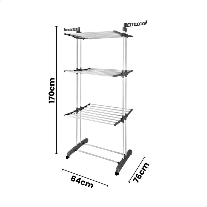 Varal Dobrável De Chão Com 3 Andares