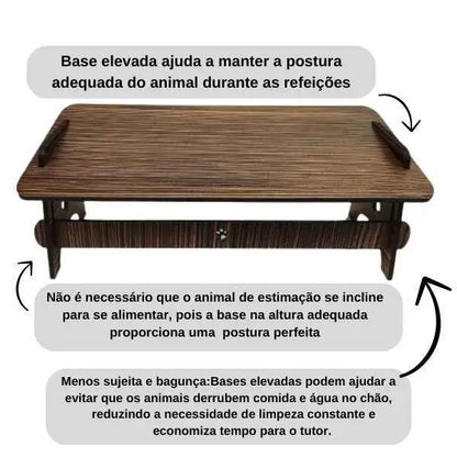 Base Elevada para Comedouro Pets Conforto e Estilo | Caprioli Shop Bebedouro