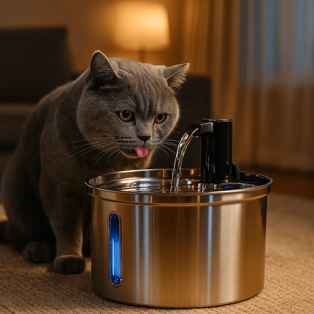 Bebedouro Fonte de Água Inox 3L Silenciosa para Gatos | Caprioli Shop bebedouro gato