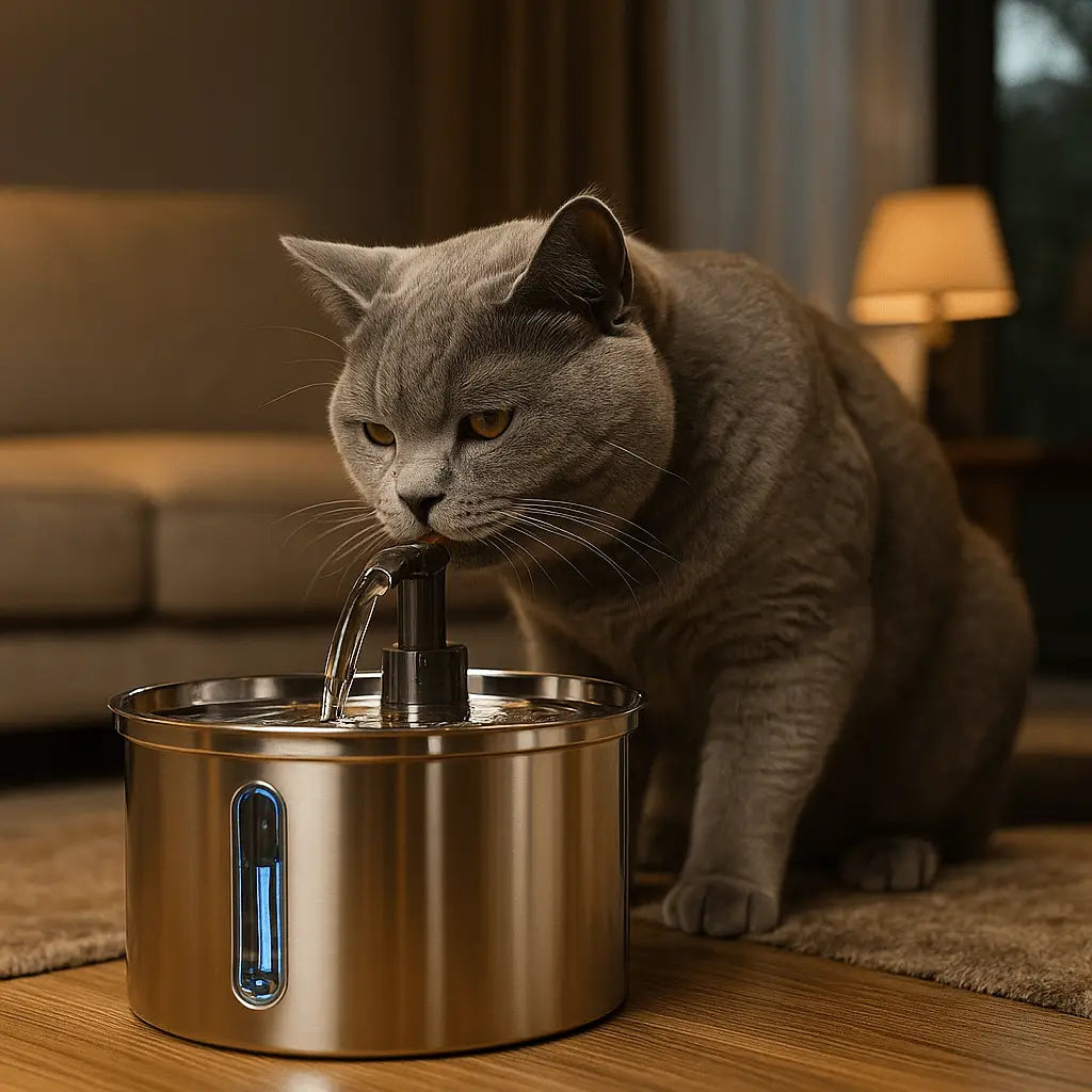 Bebedouro Fonte de Água Inox 3L Silenciosa para Gatos | Caprioli Shop bebedouro gato
