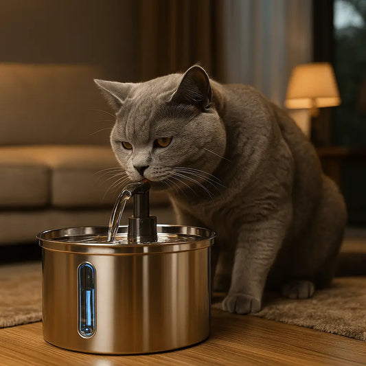Bebedouro Fonte de Água Inox 3L Silenciosa para Gatos | Caprioli Shop bebedouro gato