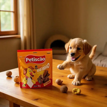 Bifinho Mastigável de Carne para Cães - Sabor Irresistível e Nutritivo | Caprioli Shop - petisco cachorro