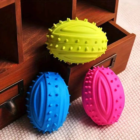 Bola de Rugby TPR para Cães Resistentes e Coloridas | Caprioli Shop brinquedo cães
