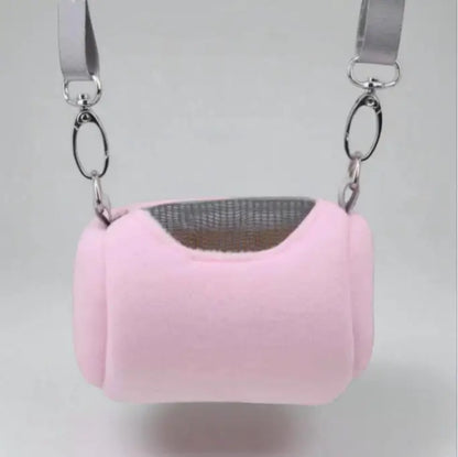 Bolsa Crossbody Cilíndrica Portátil Hamster| Caprioli Inter Transporte de Roedor Pink