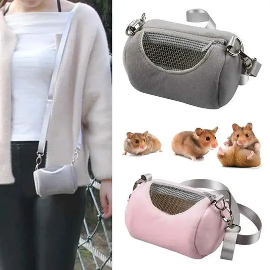 Bolsa Crossbody Cilíndrica Portátil Hamster| Caprioli Inter Transporte de Roedor