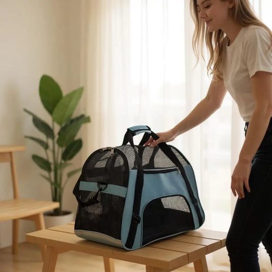 Bolsa Transporte para Gatos Pequeno Porte – Viagem Passeio e Avião Conforto Segurança Caprili Shop transporte gatos