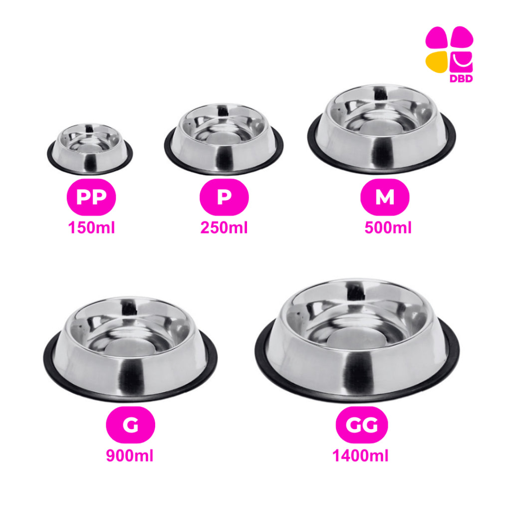 Comedouro Inox Antiderrapante para Pets - Elegância e Praticidade | Caprioli