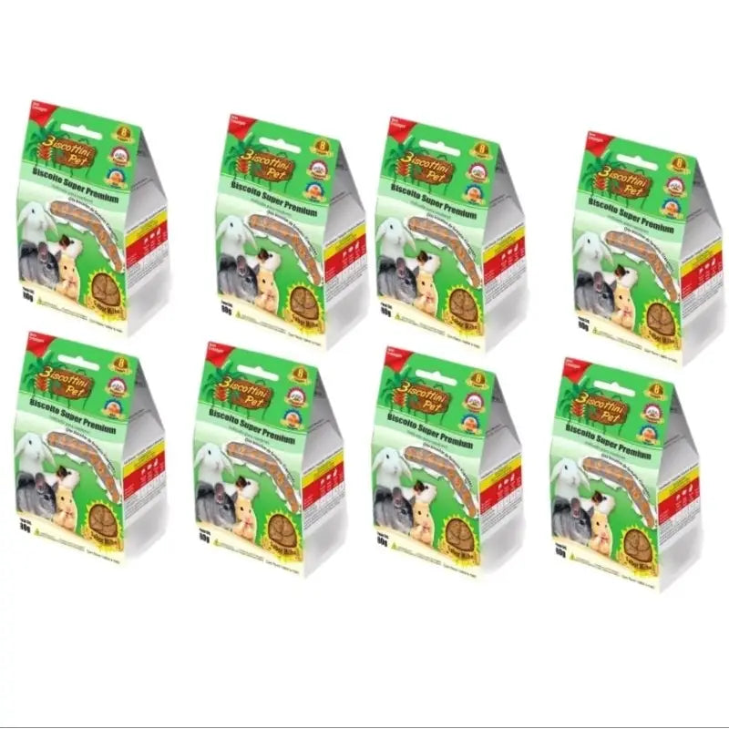 Biscottini Biscuits for Rodents - Kit 8 Assorted Flavors + Complete Nutrition - Crunchy Snacks - Premium Pet Product Caprioli Shop