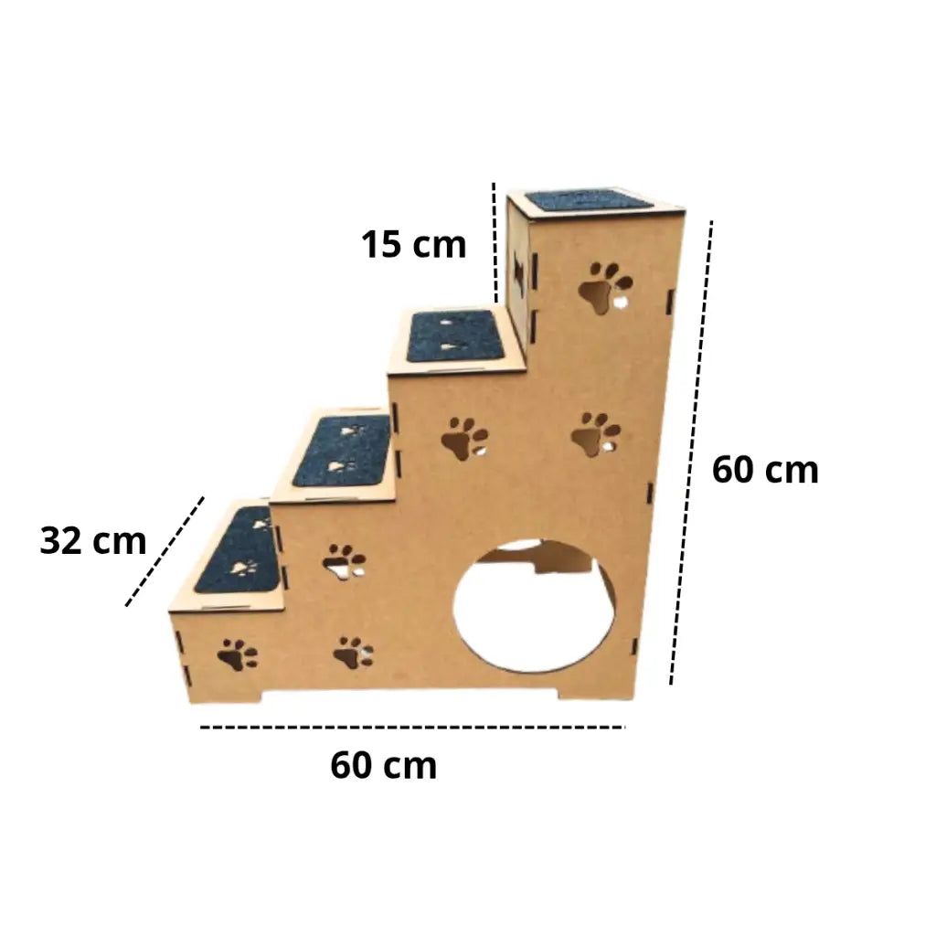 Pet Step Ladder with 4 Non-Slip Steps - Style and Safety | Caprioli - Details
