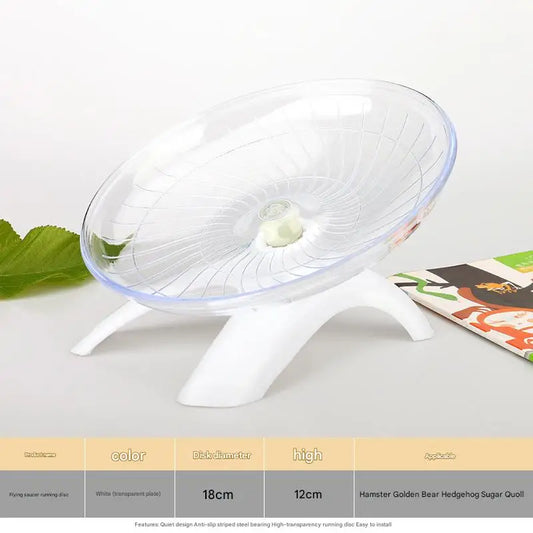Brinquedo Hamster UFO Roda Corrida 18cm Silenciosa Antiderrapante Portátil | Caprioli Inter Brinquedos para roedores