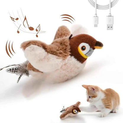 Brinquedo Interativo Elétrico para Gatos com Catnip | Caprioli Inter brinquedos gatos Flapping Bird