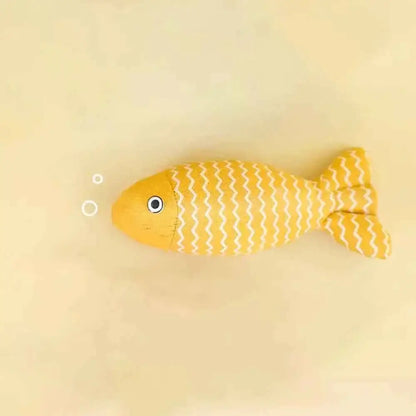 Brinquedo Interativo Peixe para Gatos Diversão e Relaxamento | Caprioli Shop brinquedos gatos yellow