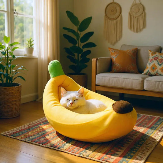Cama Bananeira Amarelo Premium para gatos e Cachorros | Caprioli Inter caminhas casinhas