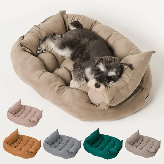 Cama Multifuncional para Pets com 3 Usos e Veludo – Tamanhos P a GG | Caprioli Inter Caminha casinha Cachorro