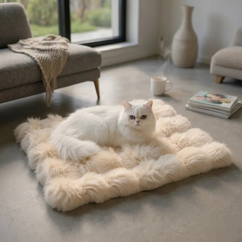 Cama de Pelúcia para Gatos - Cores Sortidas | Caprili Inter - caminhas e casinhas gatos - Cor Café / S-50*40cm