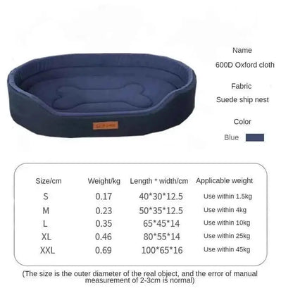 Cama Sofá Fluffy para Pets Conforto e Estilo | Caprioli Inter Acessórios Blue / M 50x35cm