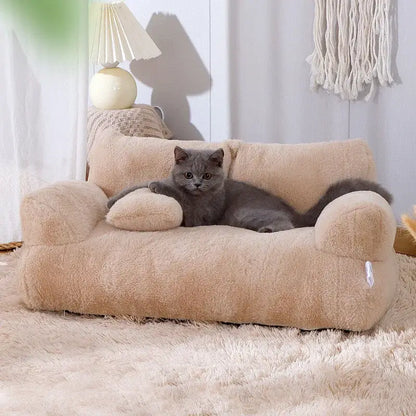 Cama sofá pet removível antiderrapante em coral | Caprioli Inter Caminha e casinha para Cachorro