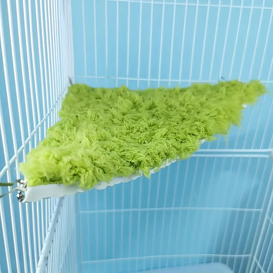 Cama Suspensa Triangular Pelúcia para Pássaros Pequenos | Caprioli Inter Brinquedos e Acessórios gaiola