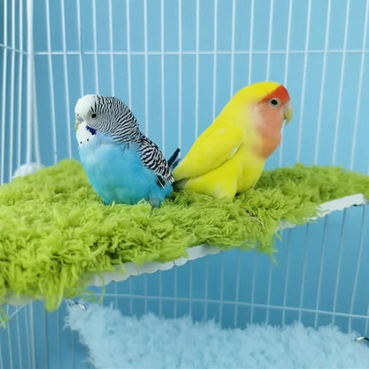 Cama Suspensa Triangular Pelúcia para Pássaros Pequenos | Caprioli Inter Brinquedos e Acessórios gaiola
