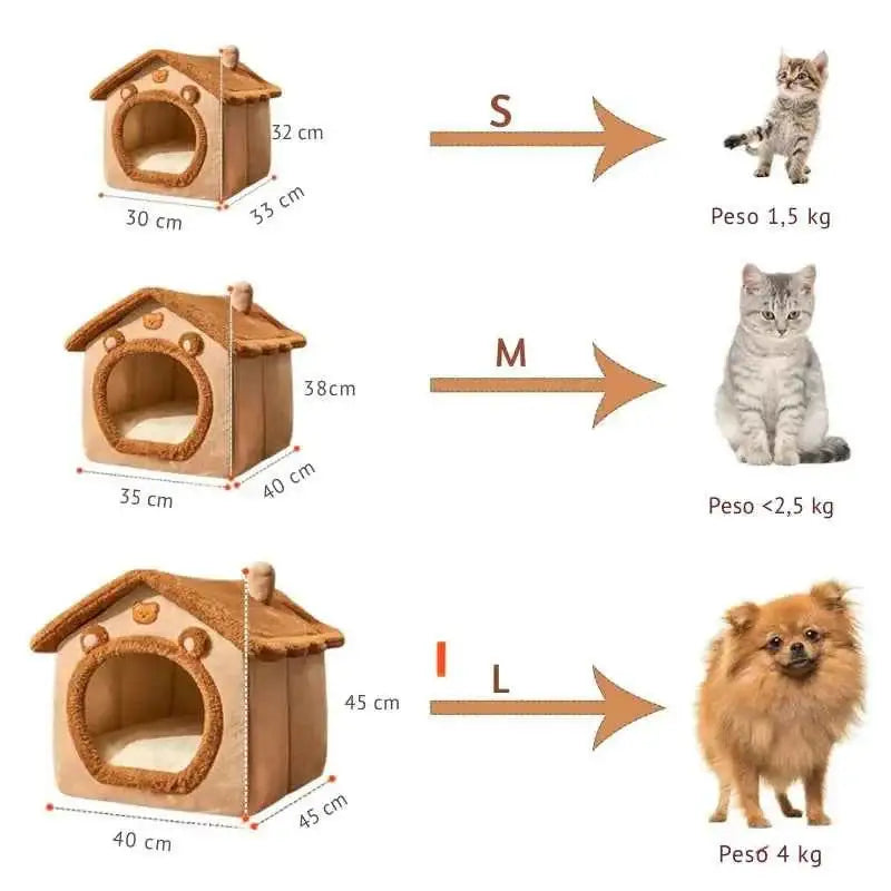 Casa Dobrável com Chaminé para Gato Conforto Portátil e Aconchegante | Caprioli Inter gatos