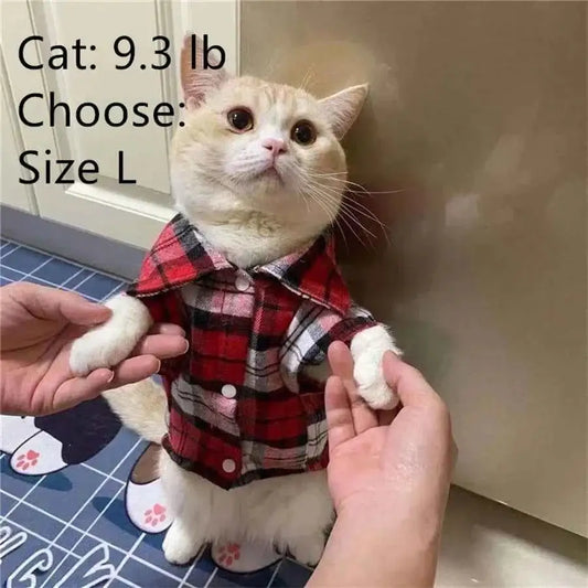 Casaco xadrez sofisticado para Gatos | Caprioli Shop roupa gato