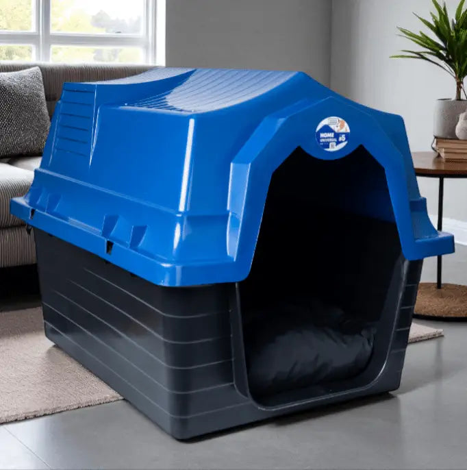 Casinha Para Cachorro N5 Azul + COLCHONETE Caprioli Shop Casa para cachorro