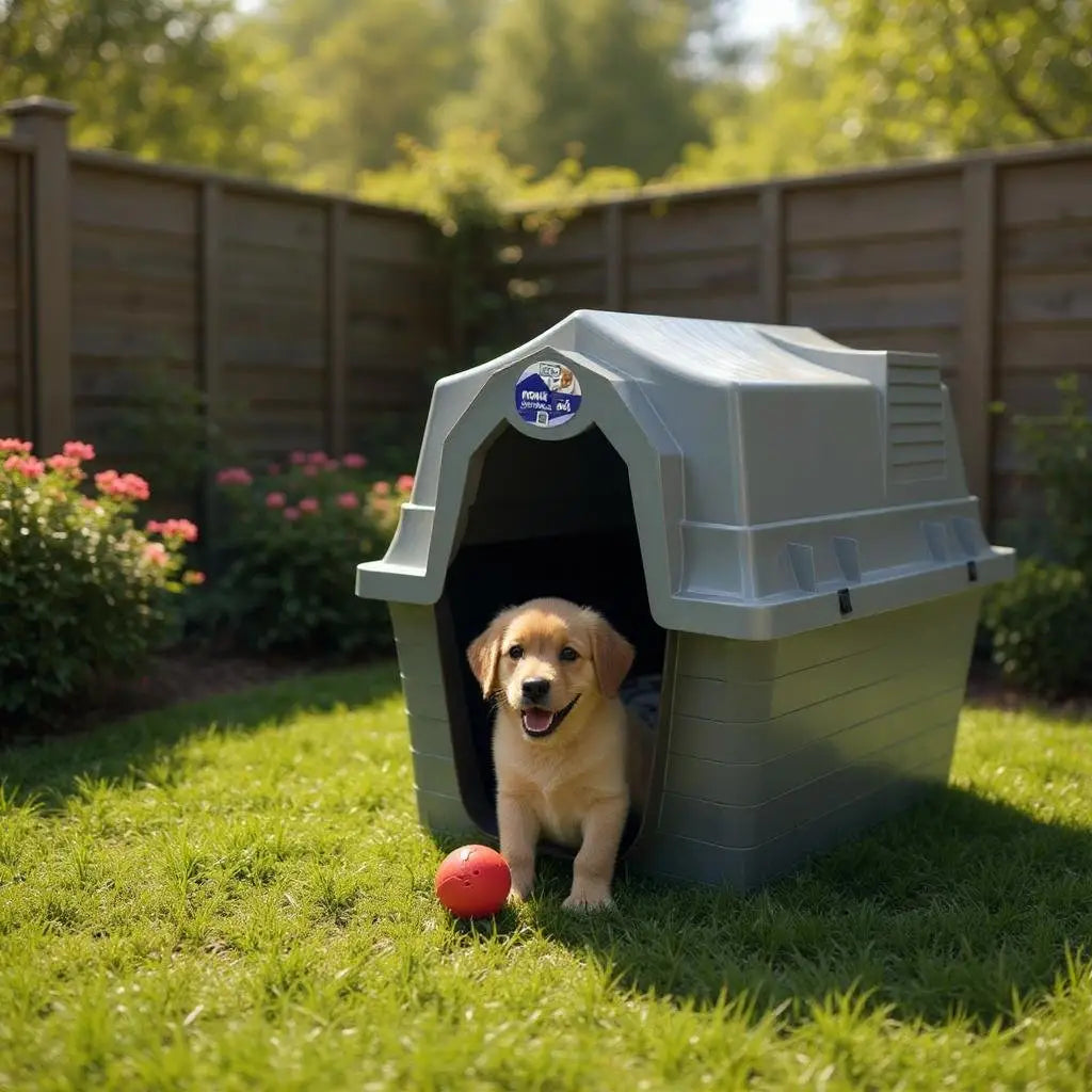 Casinha para Cães N4 Cinza com Proteção UV | Conforto e Segurança Caprioli Shop Casa cachorro