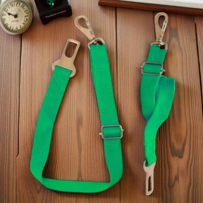 Cinto de Segurança Ajustável para Pets Viagens Seguras | Caprioli Shop VERDE NEON