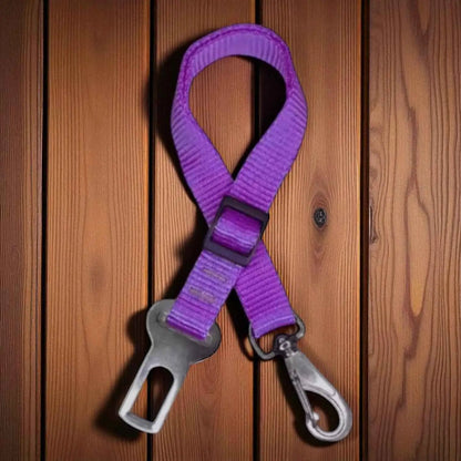 Cinto de Segurança Ajustável para Pets Viagens Seguras | Caprioli Shop ROXO