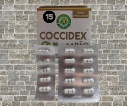 Coccidex Aves - Prevenção da Coccidiose - Aditivo Anticoccidiano | Caprili Shop - medicamento para passaro - 15 Cápsulas